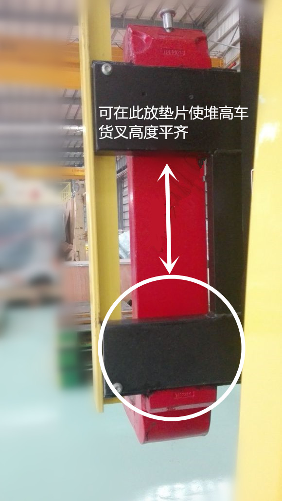 液壓堆高車墊鋼片位置標注--河北東圣吊索具制造有限公司--液壓堆高車|手動叉車|吊裝帶|小型攪拌機|石材夾具