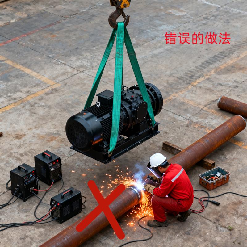 焊接作業附近要保護好調轉帶